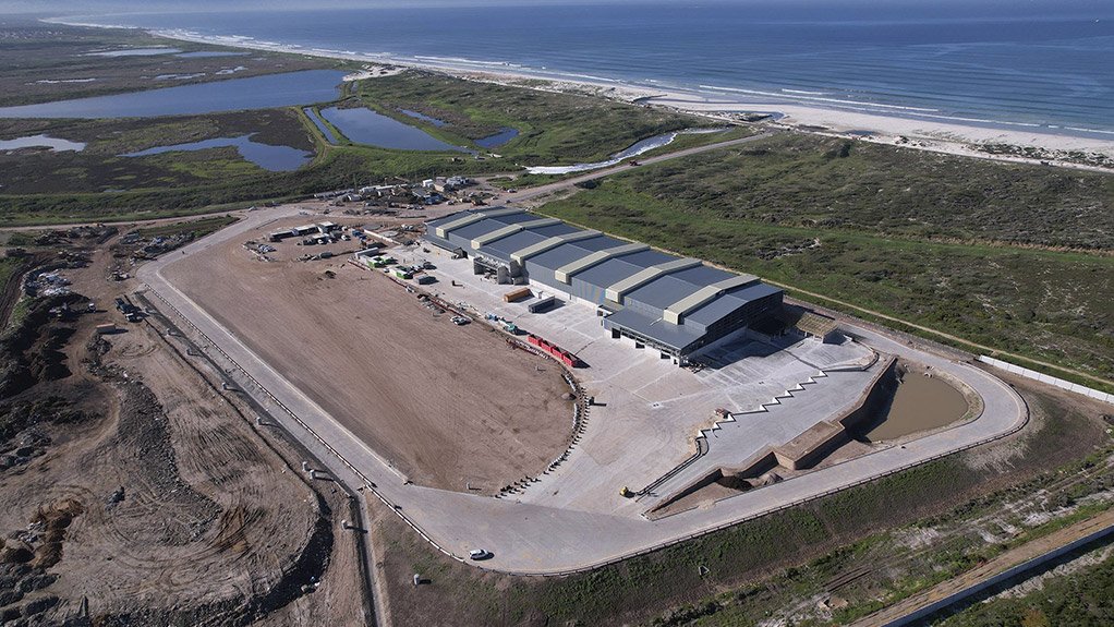Image of the new material recovery facility under construction at the Coastal Park landfill site