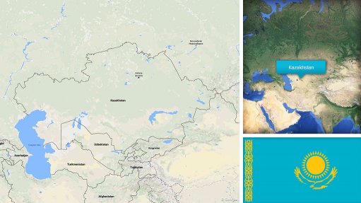 Image of Kazakhstan flag and map