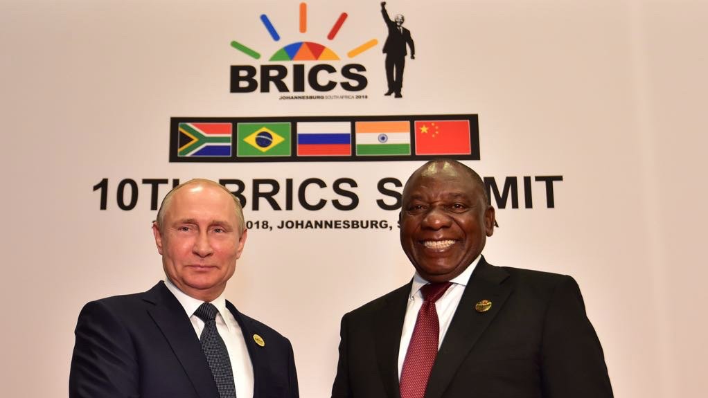 Russian President Vladimir Putin & South African President Cyril Ramaphosa 