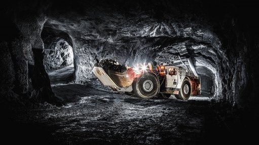 Image of underground heavy machinery to illustrate Sandvik's AutoMine AutoLoad 2.0 assists autonomous bucket loading 