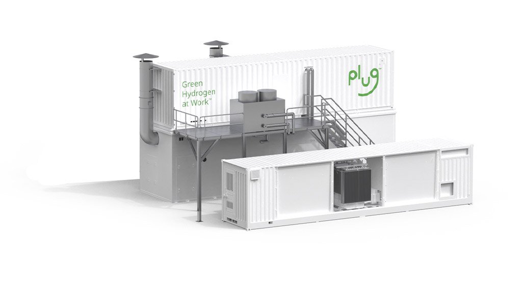 Plug Power's green hydrogen electrolyser system.
