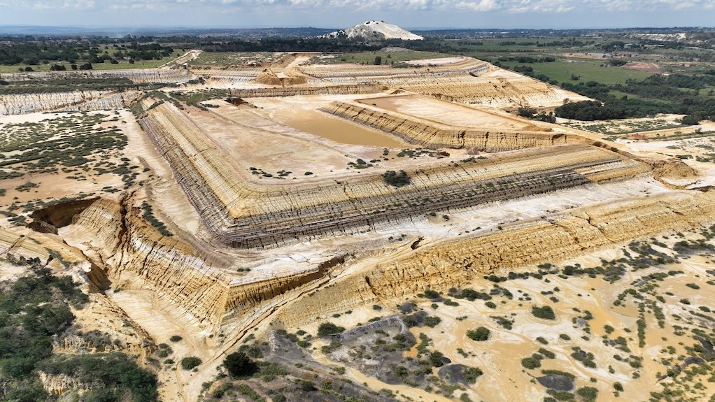 The gold dumps at the Mogale gold project