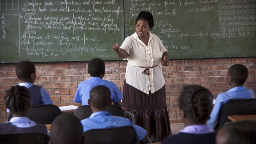 teacher teaching in class
