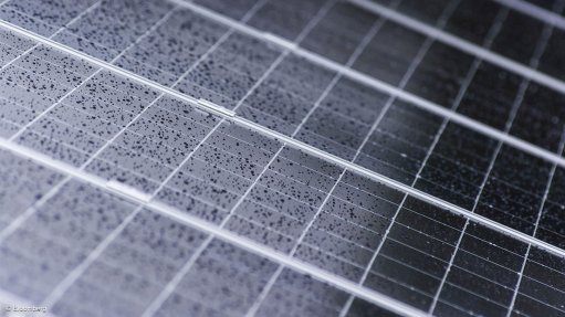 A solar photovoltaic panel
