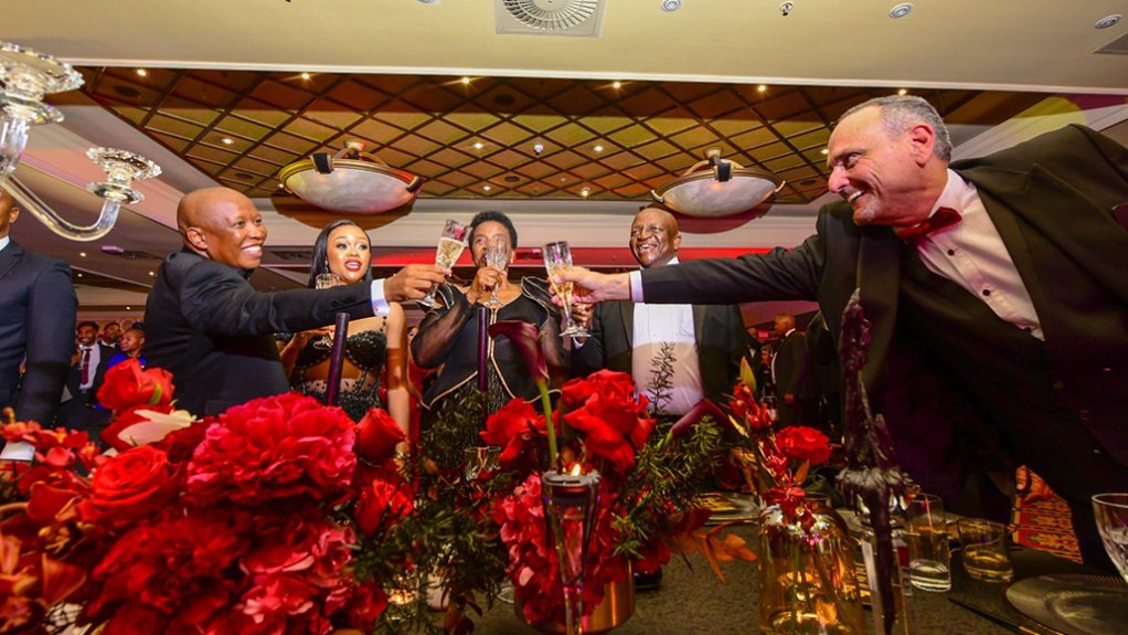 EFF leader Julius Malema at the party's gala dinner 