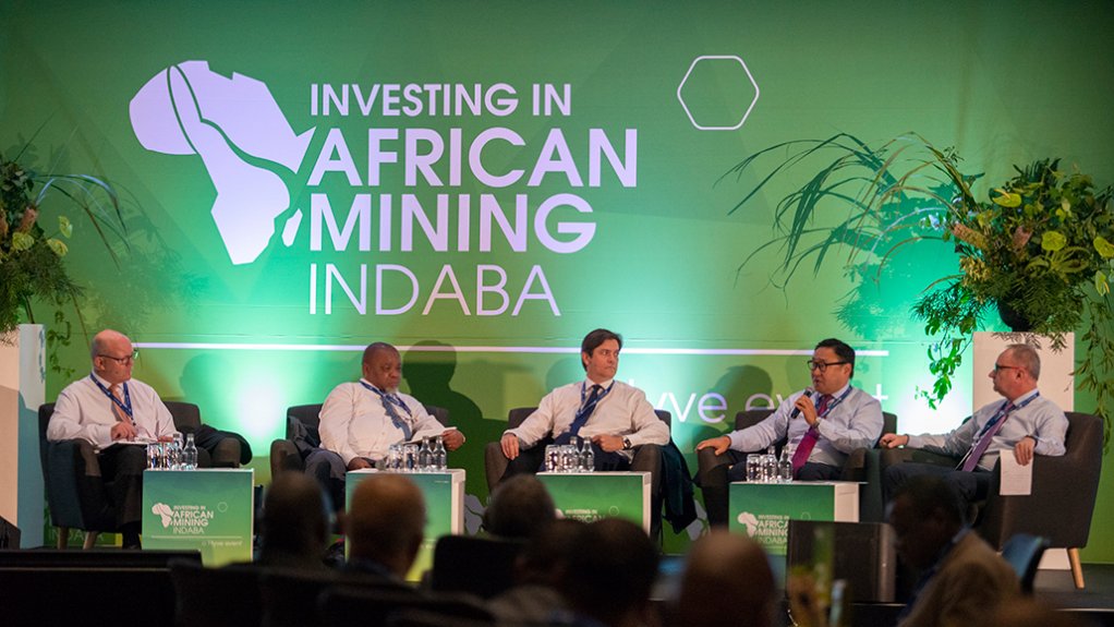 The above image depicts a panel discussion held at the mining Indaba 2023
