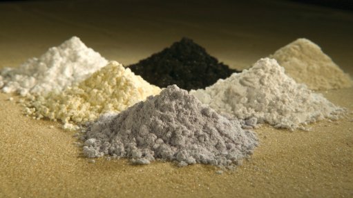 Image of mounds of rare earth oxides