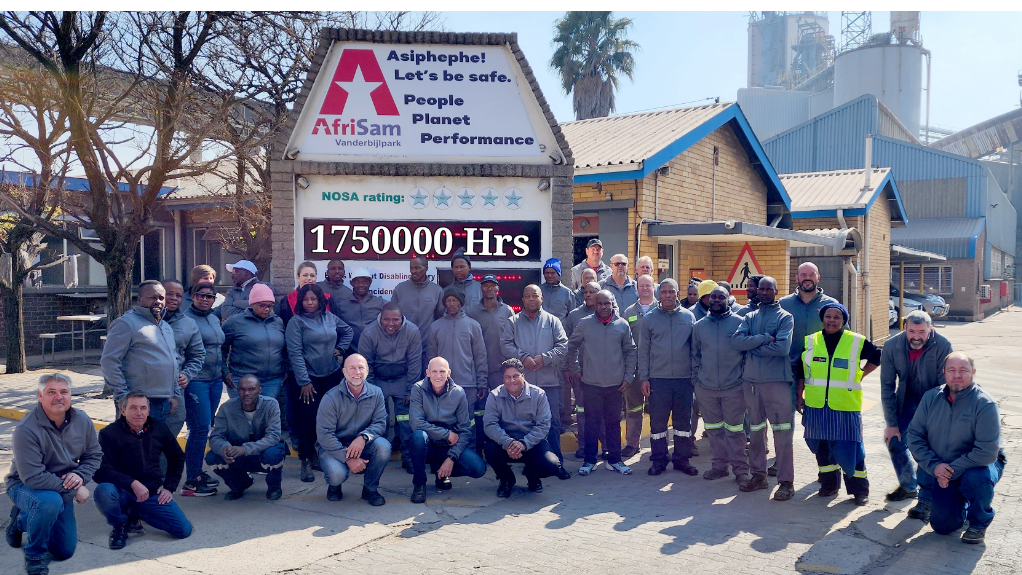 AfriSam’s Vanderbijlpark Slagment Operation recently achieved 1.75 million hours without a Lost Time Injury