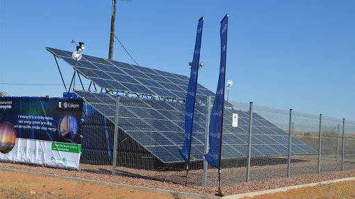A solar and battery powered microgrid developed and built by Eskom at the Swartkop dam in the Northern Cape