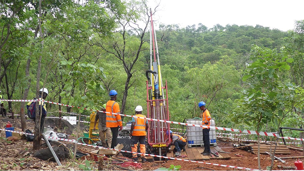 An image of drilling at the Simandou project