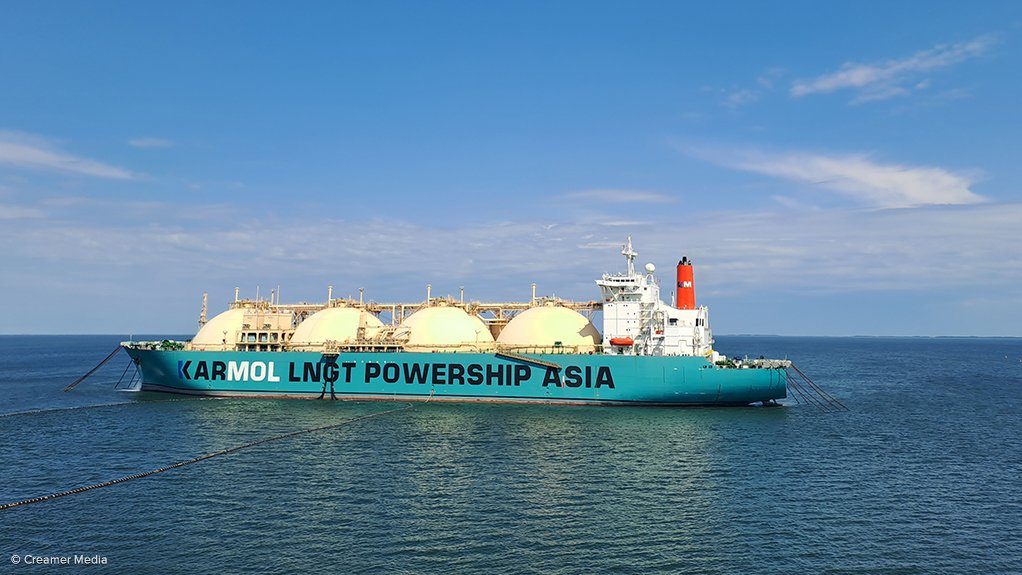An image showing Karpowership's  floating storage regasification unit at it project in Brazil 