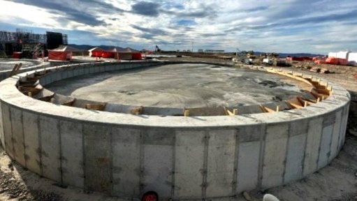 A June 2023 photo of the CIL tank foundations.