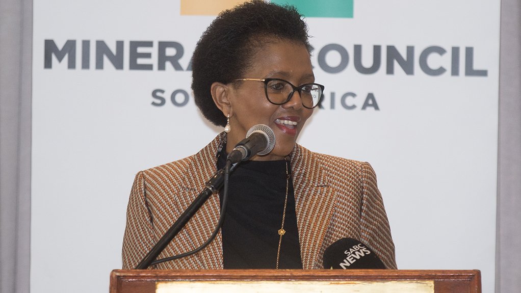 An image of Minerals Council South Africa president Nolitha Fakude 