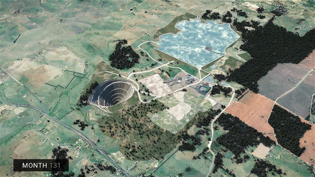 The proposed location of the openpit, processing plant and tailings dam at McPhillamys Gold Project
