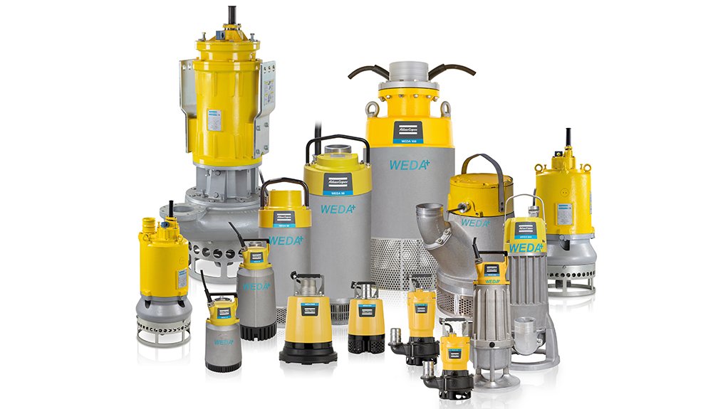 Image of Atlas Copco’s range of electric submersible pumps