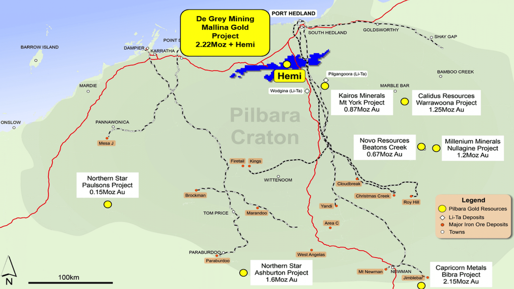 Location map of the Mallina gold project