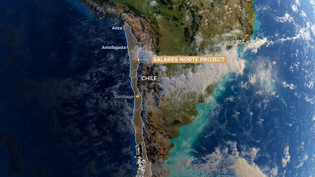 Location map of the Salares Norte project