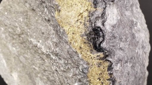 Image of gold ore from the Windfall project