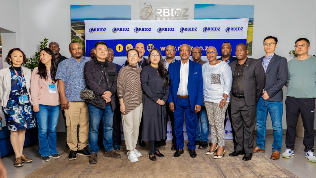 Image of BRICS delegation and RBIDZ representatives during the site visit at the RBIDZ, in Richards Bay KwaZulu-Natal 