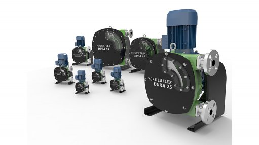 The above image depicts the Verder Pumps South Africa range of Verder Flex Dura peristaltic pumps. 