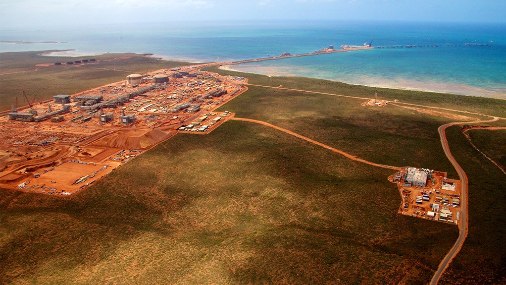 Image shows an aerial view of the Gorgon operation