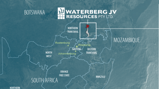 Location map of the Waterberg PGMs project