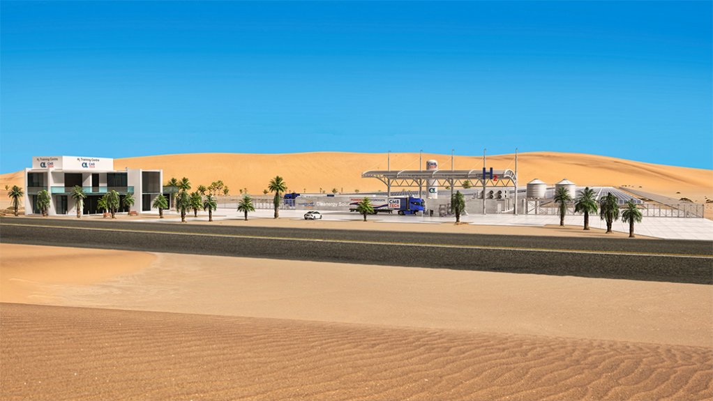 HYDROGEN DEMONSTRATION PLANT
An illustration of the proposed Cleanergy green hydrogen demonstration plant, in Walvis Bay