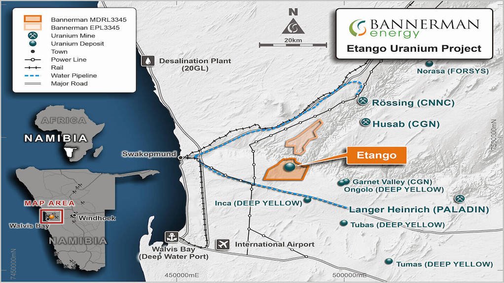 Location map of the Etango-8 project site