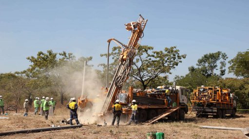 Drill rig at the Doropo project