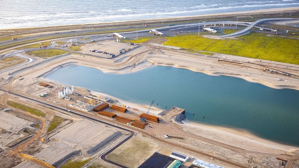 Aerial view of the Amaliahaven port terminal