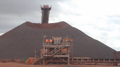 Image of an iron-ore stockpile at the Kolomela mine