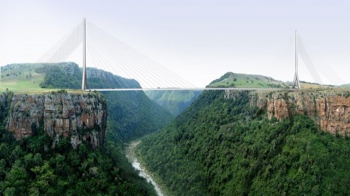 Artist's impression of the Msikaba bridge