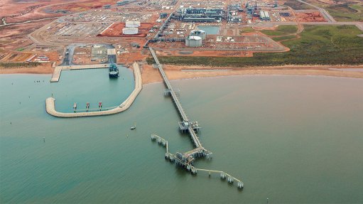 Image shows an aerial view of the Wheatstone operation 