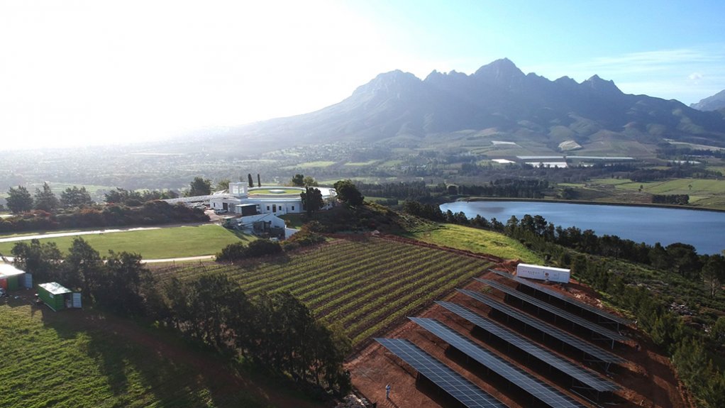 The Vergelegen winery, with its new solar plant