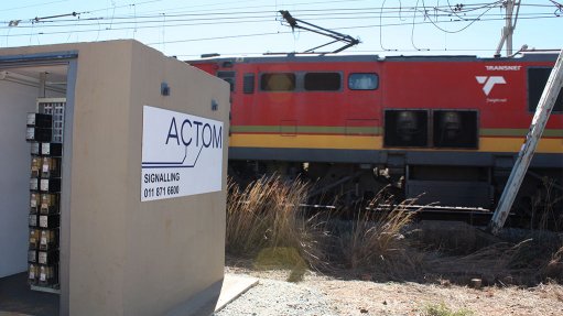 An mage of ACTOM Signalling's equipment next to a railway line