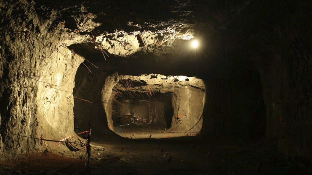 An image of the Aljustrel underground workings during mine development in 2006 