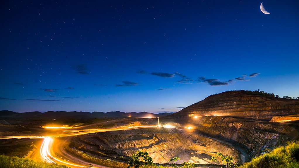 The Atlantic nickel pit at night
