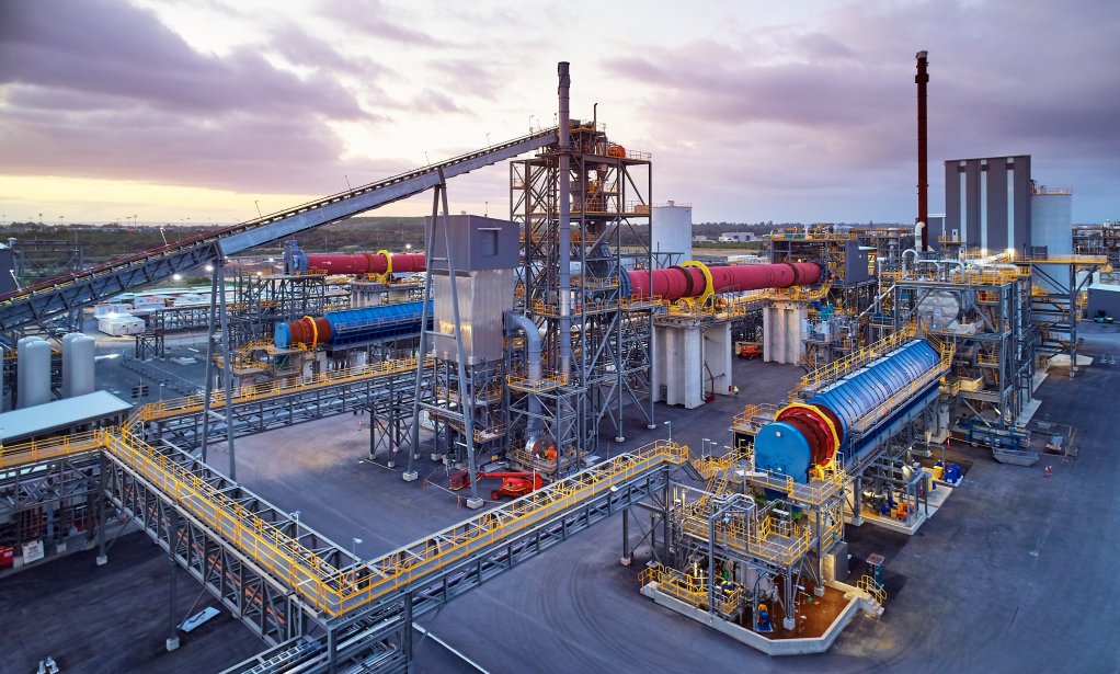 Image shows the Kwinana lithium hydroxide refinery