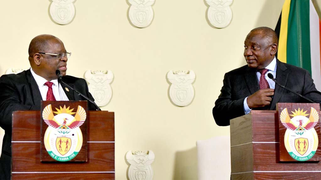 Chief Justice Raymond Zondo & President Cyril Ramaphosa 