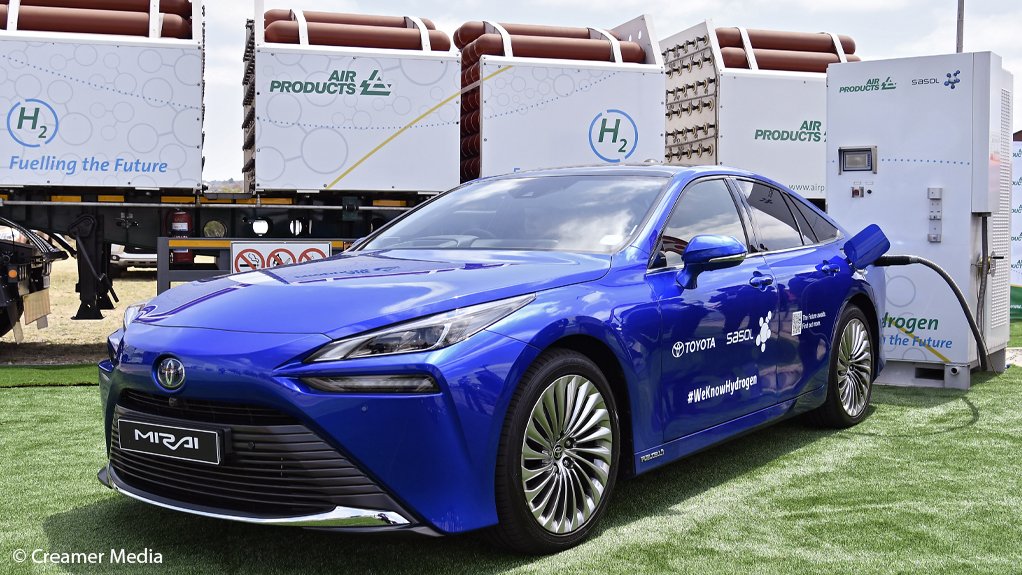 Toyota Mirai fuel cell electric vehicle (FCEV) was refuelled with hydrogen produced by Sasol, using an Air Products dispensing technology