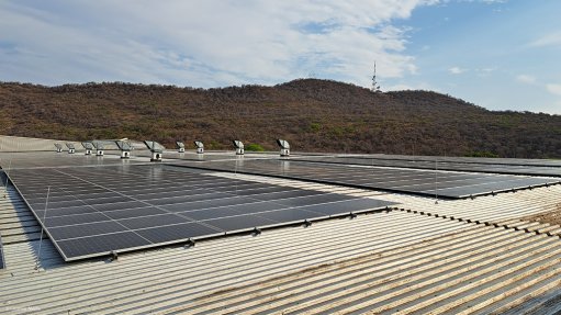 Image of Sun City's solar panels installed on the resorts conference centre roof