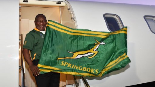  Bok power: Ramaphosa jokes he will consider public holiday if Springboks win World Cup 