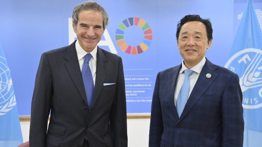 IAEA director-general Rafael Mariano Grossi and FAO director-general Qu Dongyu