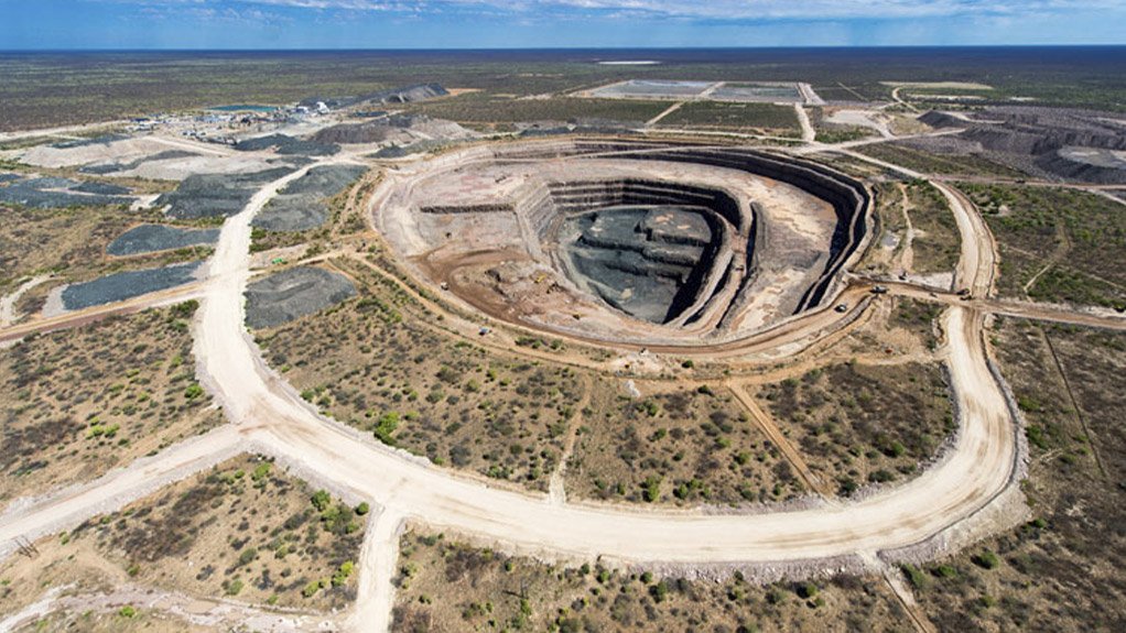 An image of the Karowe openpit 