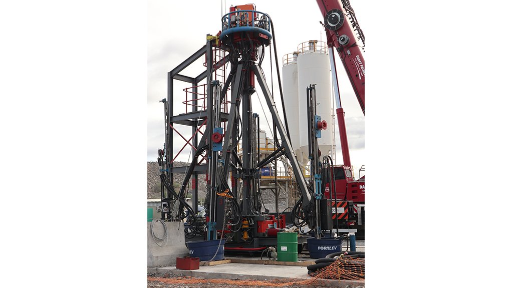 An image of the commissioning of five-boom drill-rig (drill-jumbo)