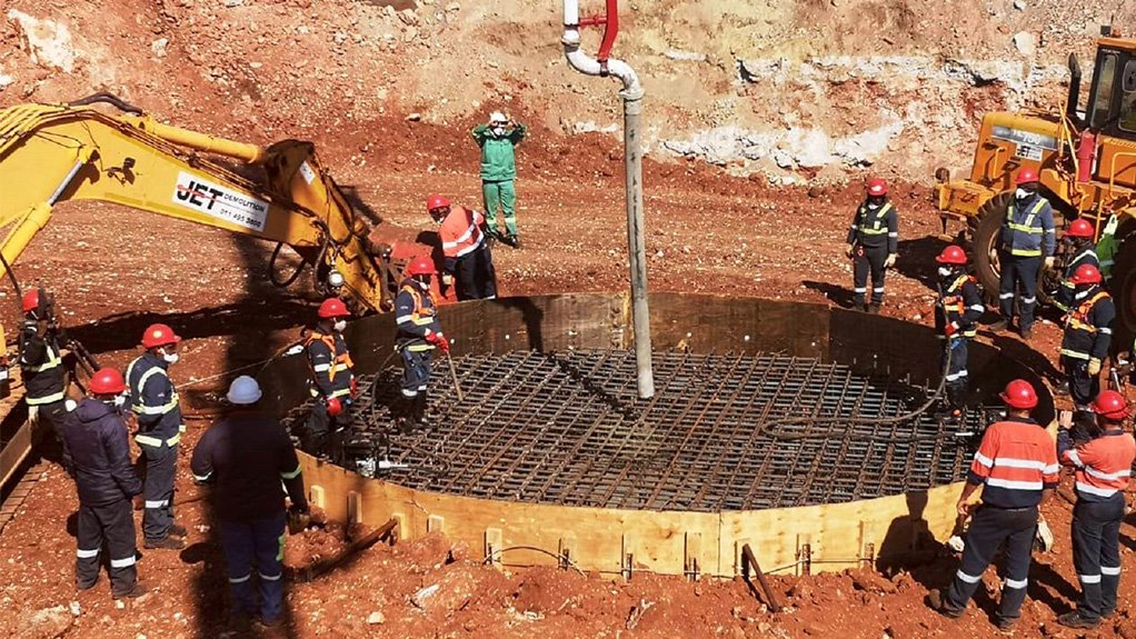 An image of Jet Demolition workers sealing and capping a redundant mineshaft