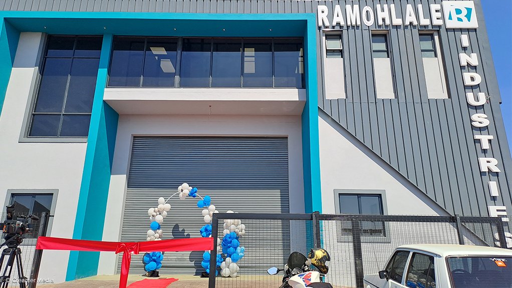 An image showing the pre-ribbon cutting of Ramohlale Industries' new facility 