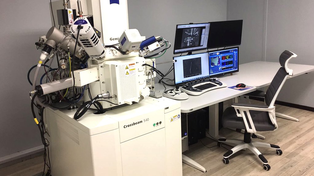 An image of NMISA's focused ion beam scanning electron microscopy