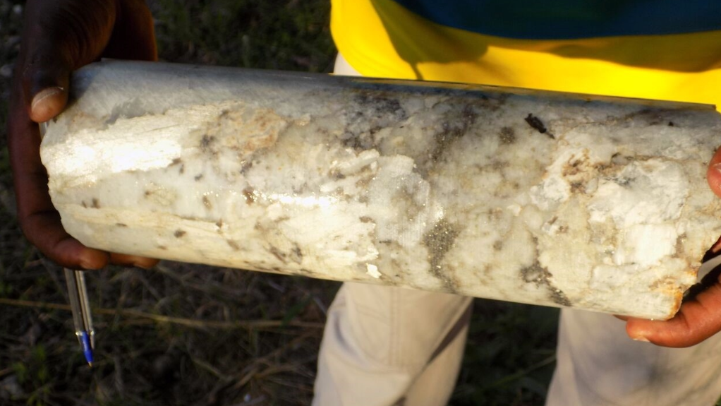 Drill core from the Manono lithium/tin project
