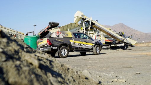 Image of Pilot Crushtec support vehicle on site 